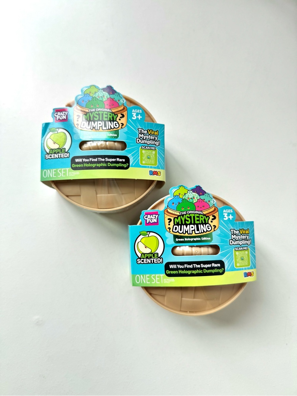 2x NEW VIRAL GREEN HOLOGRAPHIC DUMPLING-RMS -GREEN APPLE SCENTED